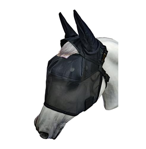 EquiVizor 95% UV Eye Protection (Full) Horse Fly Mask with Ears. Designed to Stay On Your Horse, Off the Ground - size: FULL