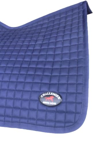 Horse Contoured English Quilted Lightweight All-Purpose Saddle Pad 72TS34 - color: Navy