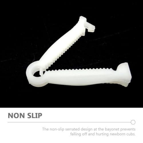 POPETPOP Umbilical Cord Clips Set Umbilical Nursing Clamps for Piglets Livestock Breeding Tools Whelping Kit with Scissors Non-Slip Serrated Clamp for Newborn Piglets 5.90 X 2.75 X 0.39 in
