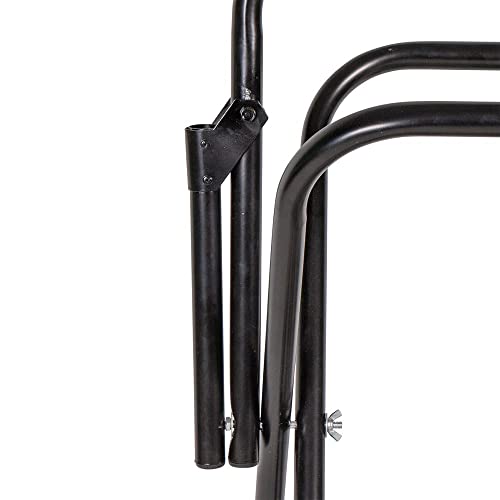 EASY-UP Portable Saddle Rack Stand on Wheels | Folding English & Western Saddle Holder | Horse Tack Room Storage | 8' All-Terrain Rolling Tires