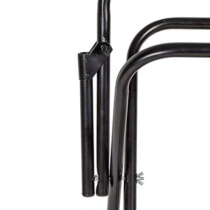 EASY-UP Portable Saddle Rack Stand on Wheels | Folding English & Western Saddle Holder | Horse Tack Room Storage | 8' All-Terrain Rolling Tires