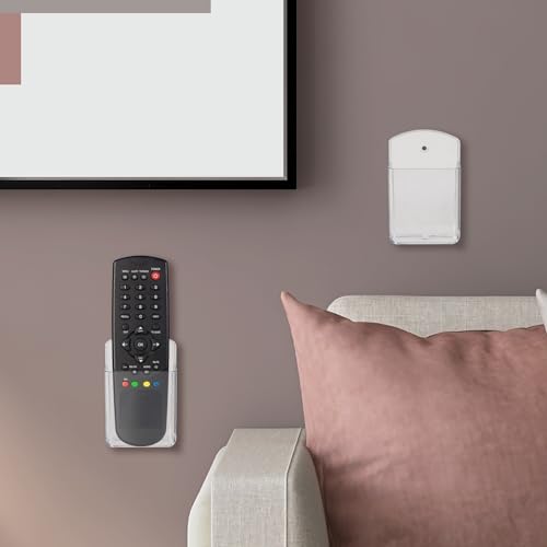 noonebutyou 3 Pcs Remote Control Holder Wall TV Remote Holder Self Adhesive No Drilling Marker Holder, Wall Pen Holder Containers for Home Office School (Clear) - color: Clear-3pcs