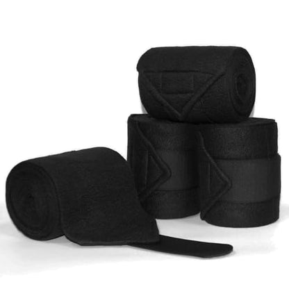 Horse Polo Leg Wraps Soft Fleece Wraps Equestrian Leg Bandage 4-Pack (Full(10ft), Black) - color: Black, size: Full(10ft)