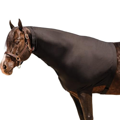 Schneiders UltraFlex Fleece Lined Faceless Full Zipper Horse Slicker Hood | Lightweight 4-Way Stretch Lycra & Added Warmth - size: Medium