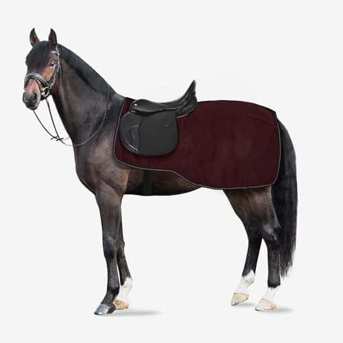 Horze Kiel Riding Blanket with Fleece - Dark Red - 75 in - color: Dark Red, size: 75 in