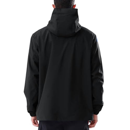 CAMEL CROWN Men's Ski Jacket 3 in 1 Waterproof Winter Jacket Snow Jacket Windproof Hooded with Inner Warm Fleece Coat - color: Black B612, size: X-Large