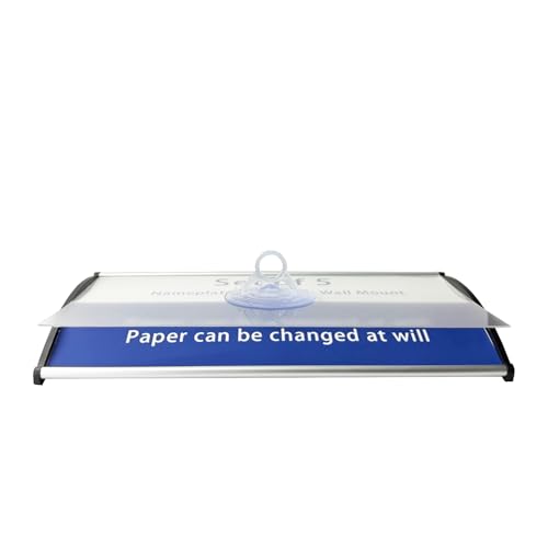 2Pcs Curved Name Plate Holder for Wall or Door 8" x 4", Silver | Wall-Mount Office Door Sign Holder, Sturdy Aluminum Sign Frame for Business Cubicle, Adhesive Tape & Protective Plastic Film - style: 2pcs Curved Holder-Silver