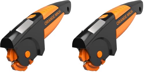 Orange Ninja 7-in-1 Garden Tool & Knife Sharpener – Sharpens Axe, Hatchet, Machete, Pruner & Shears – One Tool for All Your Outdoor Blades – Gift for Gardeners (Pack of 2) - size: Small (Pack of 2)