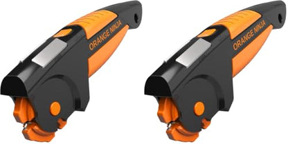 Orange Ninja 7-in-1 Garden Tool & Knife Sharpener – Sharpens Axe, Hatchet, Machete, Pruner & Shears – One Tool for All Your Outdoor Blades – Gift for Gardeners (Pack of 2) - size: Small (Pack of 2)