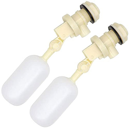 Float Valve 1/2" Shut Off Plastic Water Float Valve, Water Float Valve with Adjustable Arm Stable Water Float Ball Valve for Horse Cattle Goat Sheep Pig Dog Farm Supplies 2 Pack