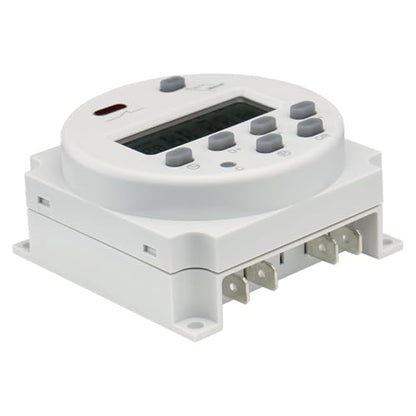 Baomain Time Switch Relay with 4 x Terminal Cable,Digital LCD Programmable Timer,24V DC/AC Input,200-250V 16A Output,28 Programs Daily/Weekly Schedule,CN101A for Lighting and Equipment Control - size: Timer with Terminal Cable