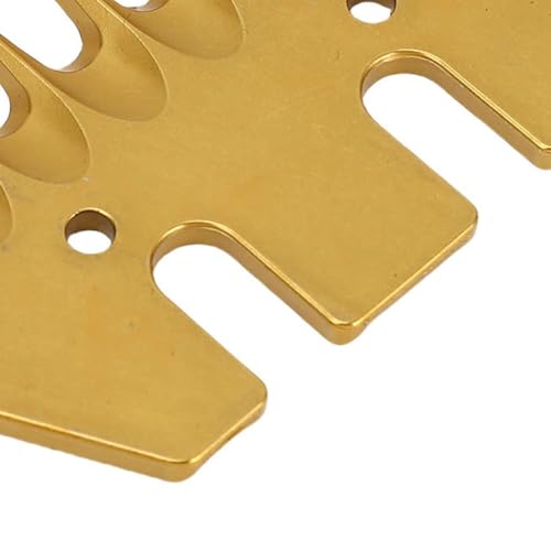 2 Pcs 3.23x2.56in Gold Sheep Shears Replacement Blades, 9 Curved Tooth Clipper Blades for Sheep Goats Dense Wool Shearing