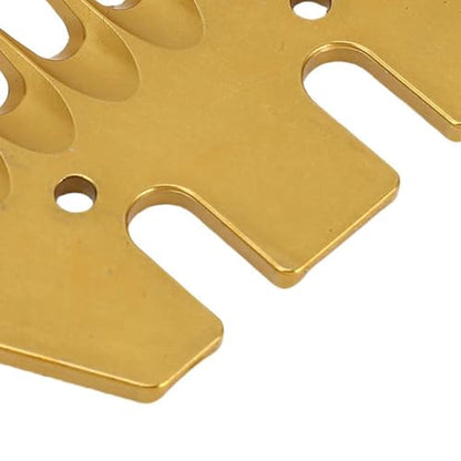 2 Pcs 3.23x2.56in Gold Sheep Shears Replacement Blades, 9 Curved Tooth Clipper Blades for Sheep Goats Dense Wool Shearing