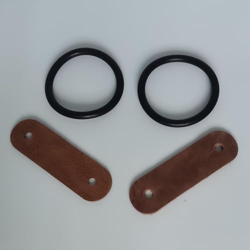 Durable Peacock Safety Stirrup Rubber Rings & Leather Tabs Replacement Set – Compatible with Extreme, Amidale, Shires, and Most Peacock Stirrups – Ideal for Equestrian Riding