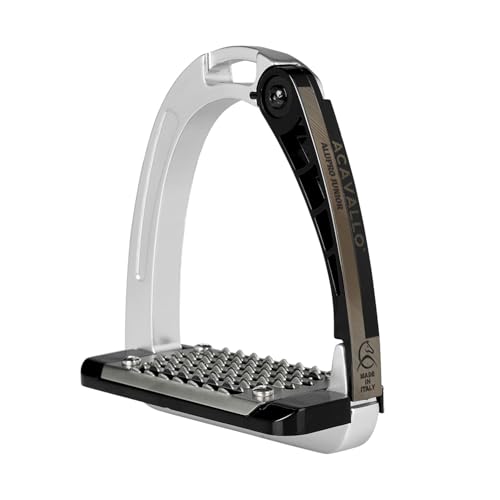 Acavallo Alupro Junior Stirrups, One Size, Black, Set of 2 - color: Aluminium Silver