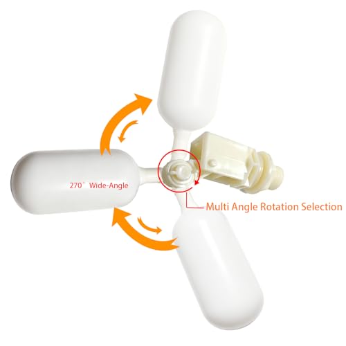 Float Valve 1/2 Inch 2 Pack, Water Trough Float Valve with Adjustable Arm Filter for Dog Livestock Fountain