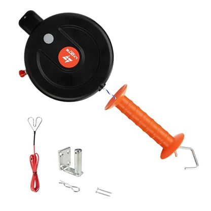 Electric Fence Gate Handle, Built in Diameter 6mm Electric Rope, Length 10M | Retractable, Enter and Exit Without Power Interruption, Uv Resistant, Highly Insulated, Easy To Install, 180° Installation - size: Wire Gate Handle - 10M
