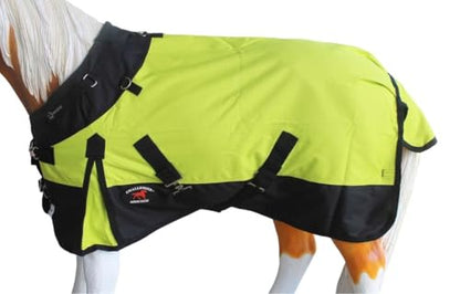 Challenger 1200D Foal Turnout Waterproof Fleece Lined Medium Winter Blanket 519LG03 - color: Lime Green, size: 52 Inches
