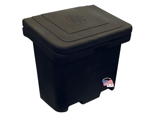 Buyers Products 9031100 Heavy Duty Poly Storage Bin, 65 Gallon Capacity, Multi-Purpose Storage Bin for Salt, Feed, Seed & More, Corrosion-Free Construction - size: 65 Gallon Capacity