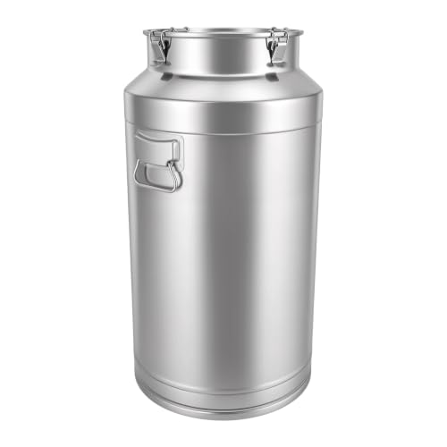 DYNAMI 23.3Gal 304 Stainless Steel Liquid Storage Bucket w/Airtight Lid - size: 88L/23.3Gal