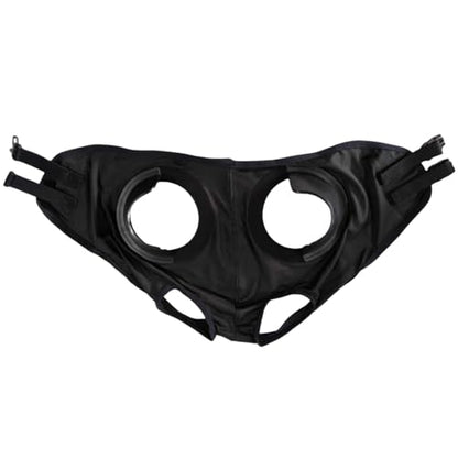 Adjustable Horse Fly Masks - Focus Aid for Racing & Training,Super Comfort Stretchy Equestrian Eye mask Large Eye Space with UV Protection Soft on Skin with Breathability (Black) - color: BLACK