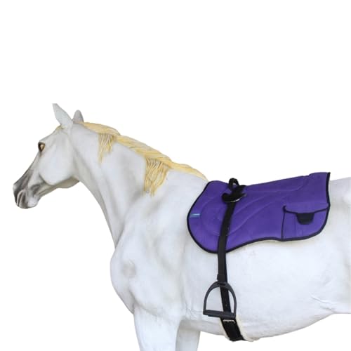 Horse Saddle PAD Trail Fleece Padded Adjustable Bareback Pad Pocket Stirrups 39193 - color: Purple, size: Bareback Pad: 22" L x 36" W Cinch: 31" L x 3" W