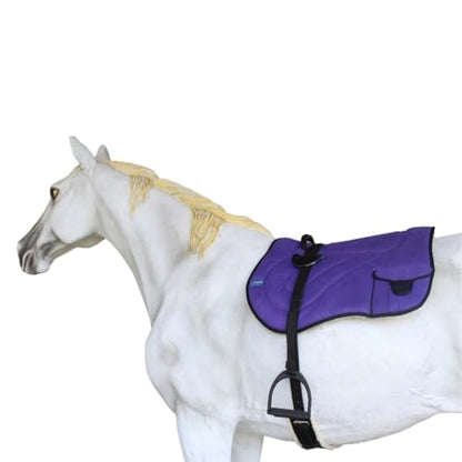 Horse Saddle PAD Trail Fleece Padded Adjustable Bareback Pad Pocket Stirrups 39193 - color: Purple, size: Bareback Pad: 22" L x 36" W Cinch: 31" L x 3" W