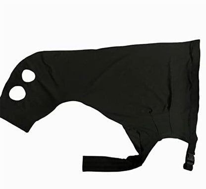 Majestic Ally Stretch Lycra Horse Hood with Zipper (Large, Hunter Green) - color: Hunter Green, size: Large