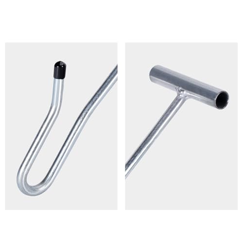 Goat Catcher Leg Hook, Sheep Catching Tools Stainless Catching Sheep Leg Crook Hook Catcher Poultry Leg Pole for Breeding Farms Grabber Capture Tool (15.74") - size: 15.74"