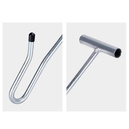 Goat Catcher Leg Hook, Sheep Catching Tools Stainless Catching Sheep Leg Crook Hook Catcher Poultry Leg Pole for Breeding Farms Grabber Capture Tool (15.74") - size: 15.74"