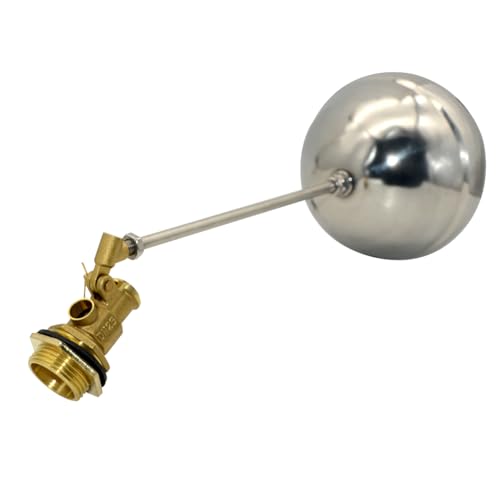 VARMHUS 304 Stainless Steel Male Thread Float Ball Valve, Brass Automatic Water Level Control for Stock Tank, Pool, and Water Tank Applications (1inch) - size: 1inch