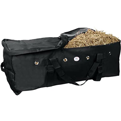 Majestic Ally 1200 D Nylon Fabric Large 44” x 20” x 16” and Extra Large 52" x 27" x21" Heavy-Duty Hay Bale Storage Bag (Black, X-Large) - color: Black, size: Extra Large