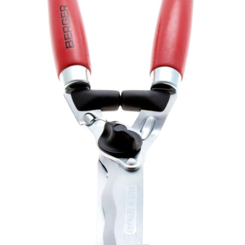 BERGER Hedge Shears – Professional 23.6" Garden Clippers with Wavy Chrome-Plated Steel Blades, 9.45" Cutting Length, Beechwood Handles, Adjustable Tension – 4590 - size: 57x21x6.5 cm