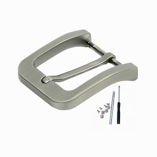 1.5"(38mm-40mm) Belt Buckle Men Replacement Buckle Heavy Duty - color: Gray Brushed