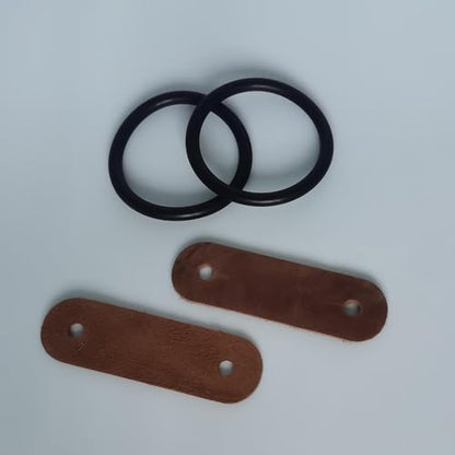 Durable Peacock Safety Stirrup Rubber Rings & Leather Tabs Replacement Set – Compatible with Extreme, Amidale, Shires, and Most Peacock Stirrups – Ideal for Equestrian Riding