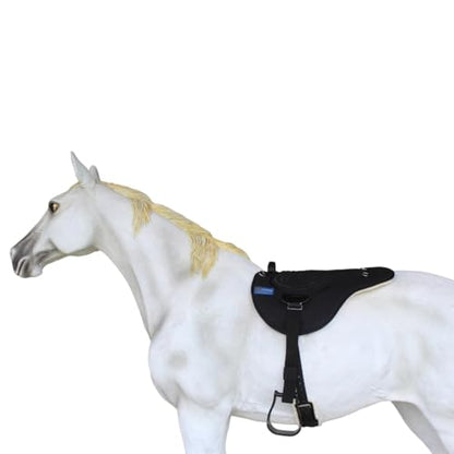 CHALLENGER Horse Western Black Fleece Padded Comfort Bareback Pad Girth Stirrups 39191BK