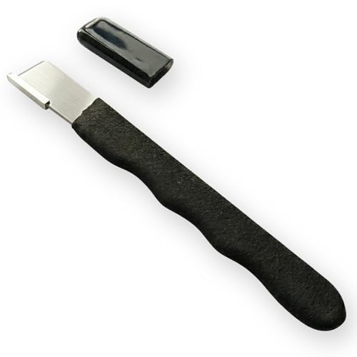 Garden Guru Garden Tool Blade Sharpener - 5" Handheld & Multi-Purpose Solid Carbide Sharpener w Protective Cover, Ergonomic Non-Slip Handle for Pruners Loppers Shears Knives Scissors Axe