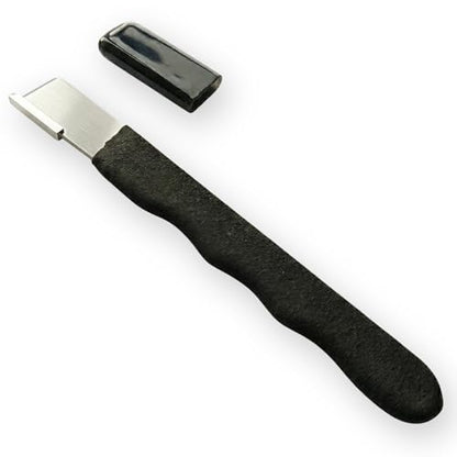 Garden Guru Garden Tool Blade Sharpener - 5" Handheld & Multi-Purpose Solid Carbide Sharpener w Protective Cover, Ergonomic Non-Slip Handle for Pruners Loppers Shears Knives Scissors Axe
