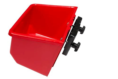 Little Giant® Adjustable Fence Feeder - Livestock Feeder for Vertical Pipe Panel and Wire Grid Fencing - Mounting Hardware Included Holds 75lbs - Made in USA