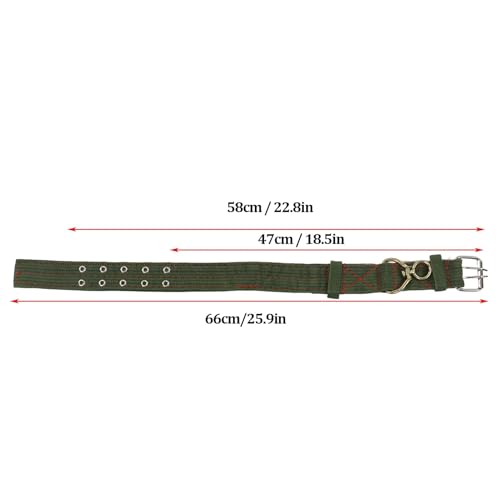 Sheep Collar, Non-Slip Adjustable Turn Buckle Collar Farm Animal Goat TieCollar with 2-Rows Metal Buckle and Traction Chain for Cow Goat Sheep Nylon Neck Strap Cow Collar(S) - size: S