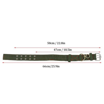Sheep Collar, Non-Slip Adjustable Turn Buckle Collar Farm Animal Goat TieCollar with 2-Rows Metal Buckle and Traction Chain for Cow Goat Sheep Nylon Neck Strap Cow Collar(S) - size: S