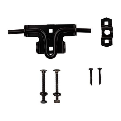 National Hardware Sliding Bolt Gate Latch, Steel, Heavy Duty, Black