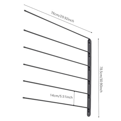 Wall Mounted Saddle Blanket Rack 2 Pack – 180° Swivel Rods for Easy Access, 5.51in Spacing for Airflow – Rust Resistant Carbon Steel, Holds Blankets, Backpacks, Towels – Home, Stable, Garage Storage