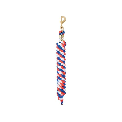 Weaver Leather Poly Lead Rope Blue/Red/White, 5/8 x 10'
