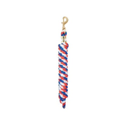 Weaver Leather Poly Lead Rope Blue/Red/White, 5/8 x 10'