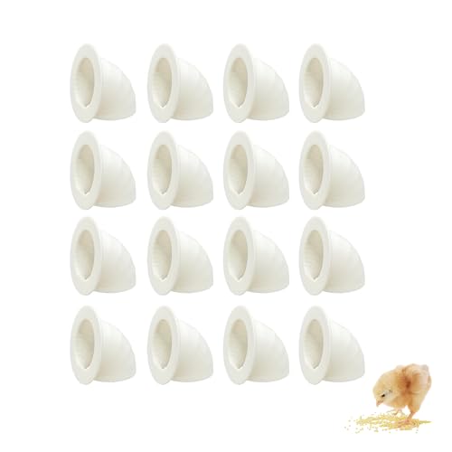 16 Pack Quail Feeder No Waste Feeder Port for DIY Bucket Container (2in) - color: 2in*16pcs