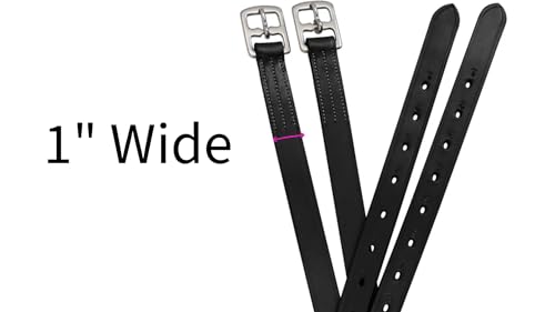 Soft Leather Stirrup Leathers with Stainless Steel Hardware, These 1" Wide Leathers Come with a One-Year Warranty.-Pair - color: Chestnut, size: 60" (Extra Long)