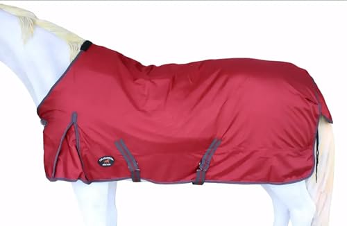 Challenger 1680D Horse Turnout Waterproof Heavy-Weight Winter Blanket Wine 6EE10 - color: Wine Red, size: 70 inches