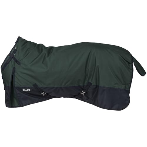 TOUGH1 600D Turnout Blanket with SNUGGIT, Hunter Green, 78-in - color: Green, size: 78