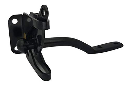 QCAA 304 Stainless Steel Self-Locking Gate Latch, 2-1/8", Black Coated, Made in Taiwan, 1 Pack - color: Black Coated on 304 Stainless Steel (2-1/8"), size: 1 Pack